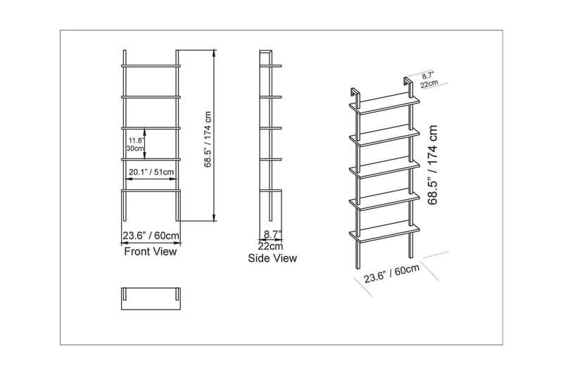 Brinkelid Bokhylla - Vit/Marmor - Hus & renovering - Kök & bad - Kök & tvättstuga - Köksinredning - Kökshylla