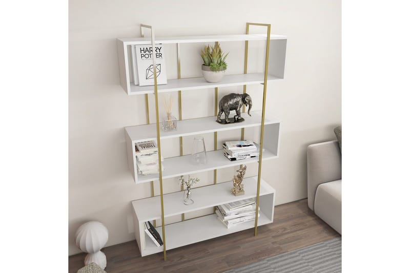 Bokhylla Bruti Vit / Rany - Vit / Rany - Förvaring - Hylla - Bokhylla