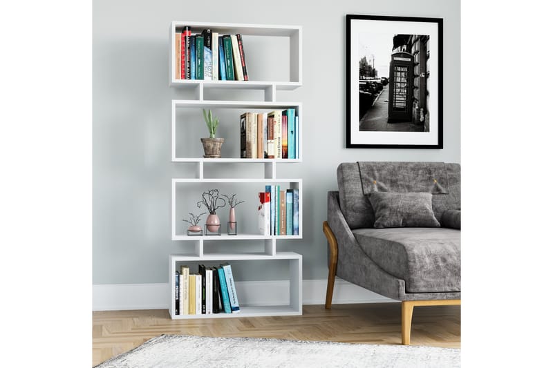 Burrells Bokhylla 72x25 cm - Vit - Förvaring - Hylla - Bokhylla