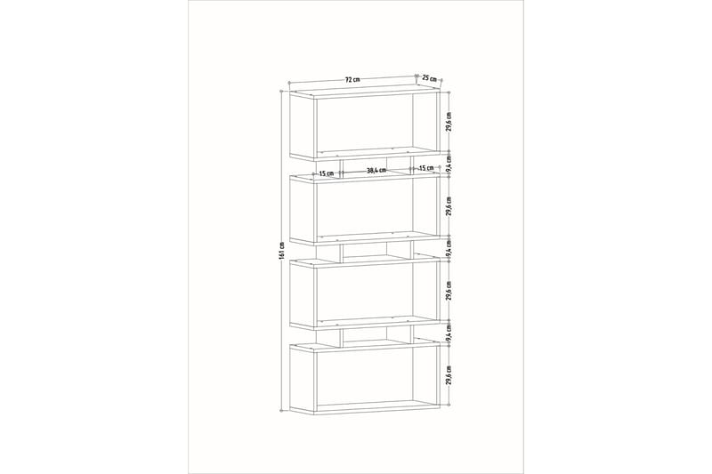 Burrells Bokhylla 72x25 cm - Vit - Förvaring - Hylla - Bokhylla