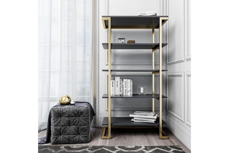 Camila Bokhylla 76x40 cm Grafitgrå - CosmoLiving - Förvaring - Hylla - Bokhylla