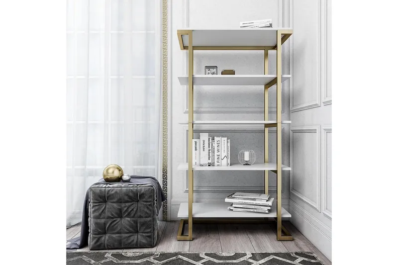 Camila Bokhylla 76x40 cm Vit - CosmoLiving - Förvaring - Hylla - Bokhylla