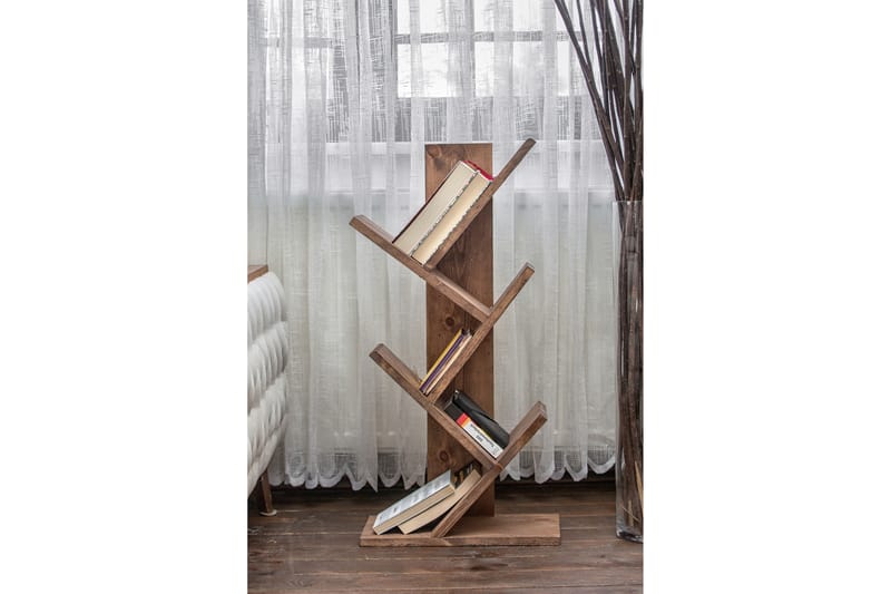 Cancello Bokhylla 35x18 cm 5 Hyllor - Mörkbrun - Förvaring - Hylla - Bokhylla