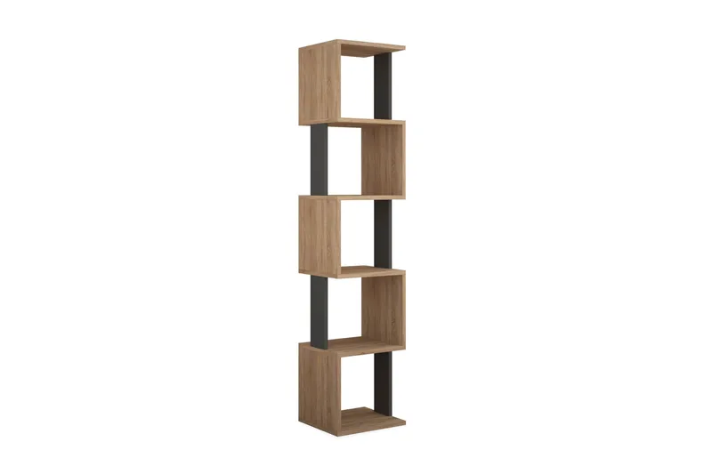 Chiranda Bokhylla 35 cm i Ek, Brun|Grå