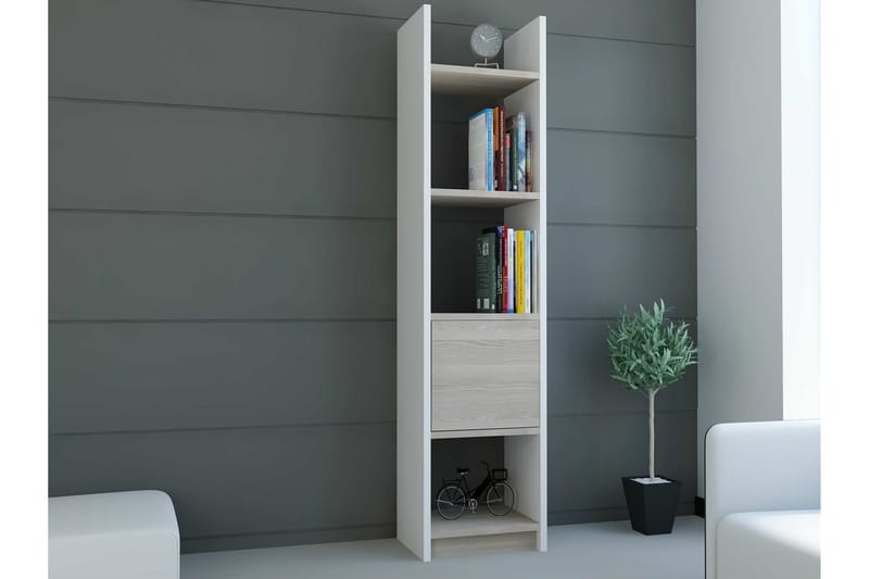 Cordolle Bokhylla Smal, Vit