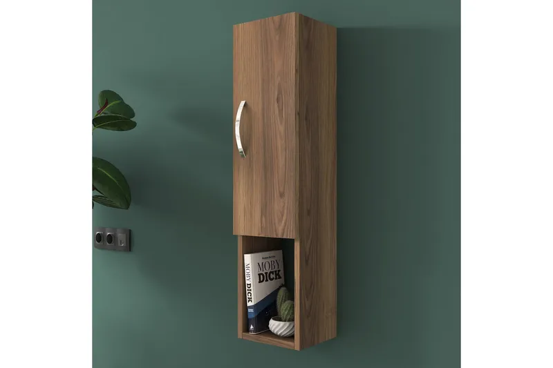 Dannderic Bokhylla 19x22 cm - Valnöt/Silver - Förvaring - Hylla - Bokhylla