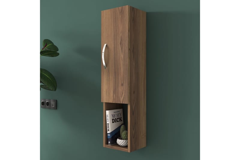 Dannderic Bokhylla 19x22 cm - Valnöt/Silver - Förvaring - Hylla - Bokhylla