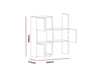 Decorotika Bokhylla 65 cm i Målat Trä - Vit - Förvaring - Hylla - Bokhylla
