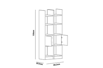 Decorotika Bokhylla 66 cm i Målat Trä - Extra Vit - Förvaring - Hylla - Bokhylla