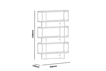 Decorotika Bokhylla 90 cm i Målat Trä - Vit - Förvaring - Hylla - Bokhylla