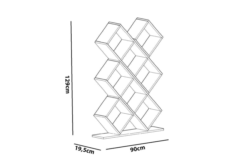 Decorotika Bokhylla 90 cm i Målat Trä - Vit - Förvaring - Hylla - Bokhylla