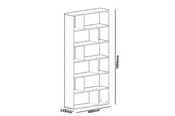 Decorotika Bokhylla 90 cm i Målat Trä - Vit - Förvaring - Hylla - Bokhylla