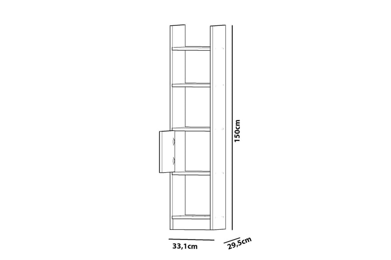 Decorotika Bokhylla Smal - Vit - Förvaring - Hylla - Bokhylla