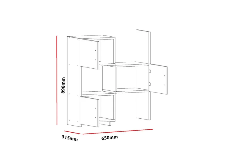 Decorotika Förvaringshylla - Vit - Förvaring - Hylla - Bokhylla
