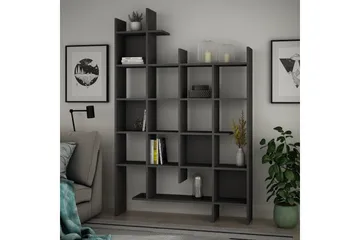 Decorta Bokhylla 122 cm i Mörkt Trä - Grå - Förvaring - Hylla - Bokhylla