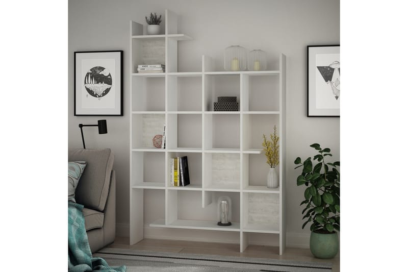 Decorta Bokhylla - Vit - Förvaring - Hylla - Bokhylla