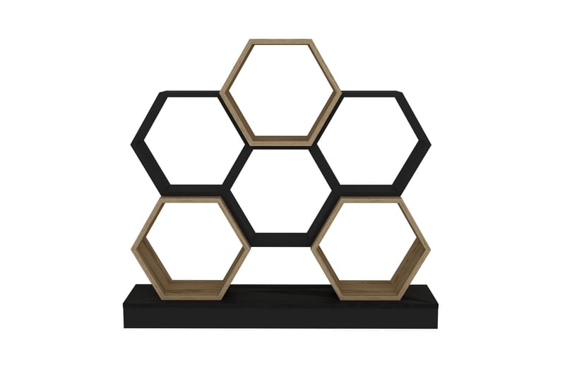 Desgrar Bokhylla 120x109 cm - Svart - Förvaring - Hylla - Bokhylla