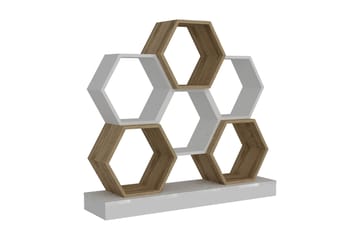 Desgrar Bokhylla 120x109 cm - Vit - Förvaring - Hylla - Bokhylla