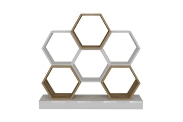 Desgrar Bokhylla 120x109 cm - Vit - Förvaring - Hylla - Bokhylla
