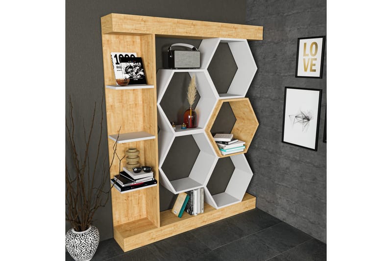 Desgrar Bokhylla 140x177,4 cm - Vit - Förvaring - Hylla - Bokhylla