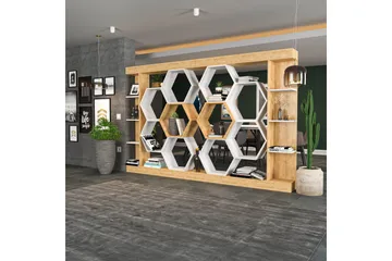 Desgrar Bokhylla 140x177,4 cm - Vit - Förvaring - Hylla - Bokhylla