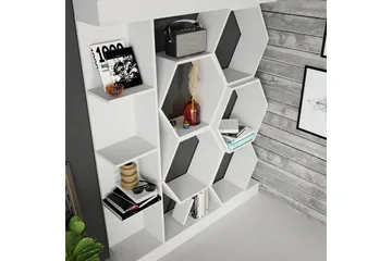 Desgrar Bokhylla 140x177,4 cm - Vit - Förvaring - Hylla - Bokhylla