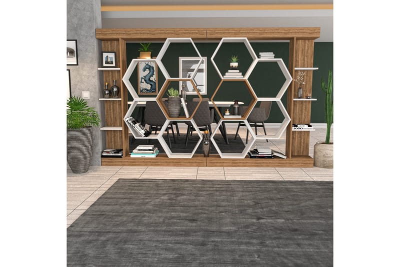 Desgrar Bokhylla 140x177,4 cm - Vit - Förvaring - Hylla - Bokhylla