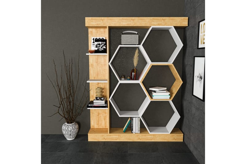 Desgrar Bokhylla 140x177,4 cm - Vit - Förvaring - Hylla - Bokhylla