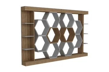 Desgrar Bokhylla 140x177,4 cm - Vit - Förvaring - Hylla - Bokhylla