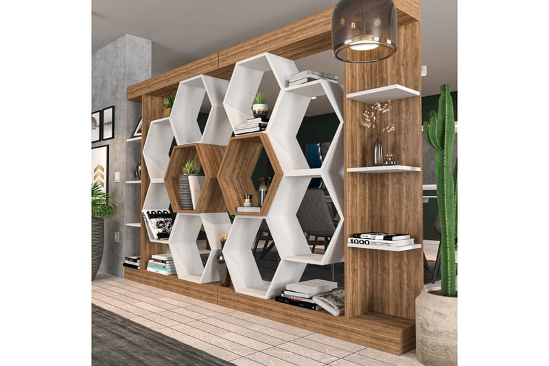 Desgrar Bokhylla 140x177,4 cm - Vit - Förvaring - Hylla - Bokhylla