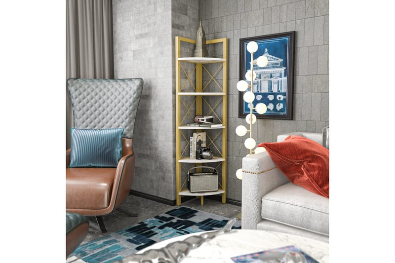 Desgrar Bokhylla 30,5x160 cm - Guld - Förvaring - Hylla - Bokhylla