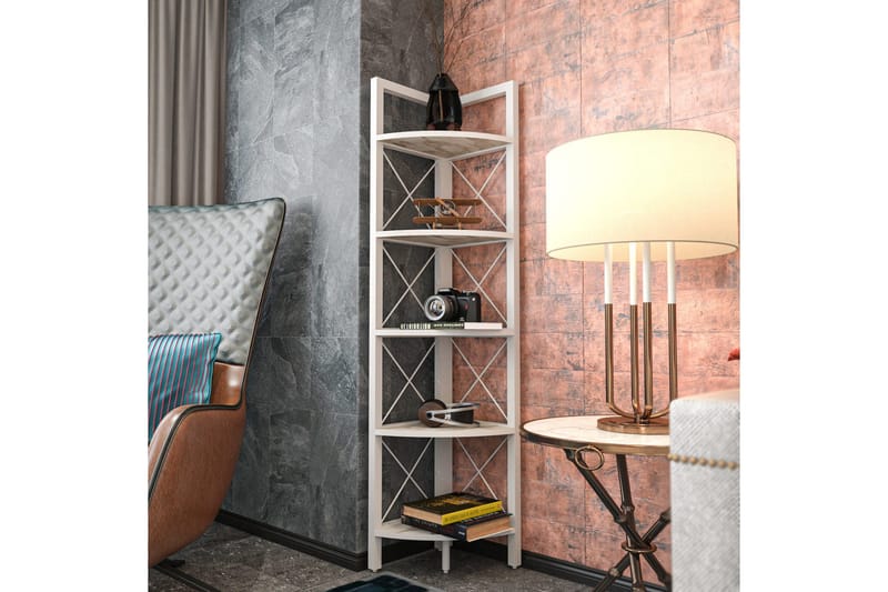 Desgrar Bokhylla 30,5x160 cm - Vit - Förvaring - Hylla - Bokhylla