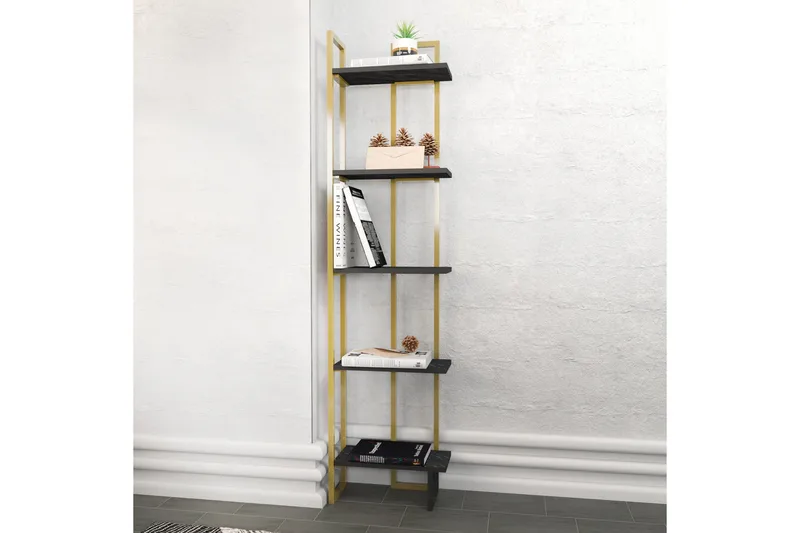 Desgrar Bokhylla 45,2x180 cm - Svart - Förvaring - Hylla - Bokhylla