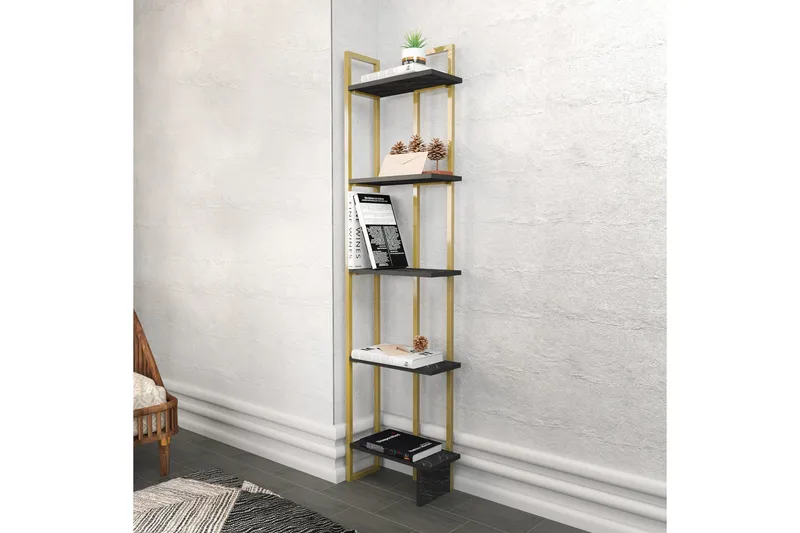 Desgrar Bokhylla 45,2x180 cm - Svart - Förvaring - Hylla - Bokhylla