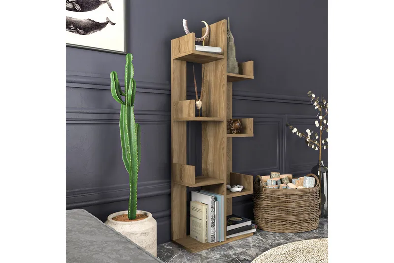 Desgrar Bokhylla 50x173 cm - Brun - Förvaring - Hylla - Bokhylla