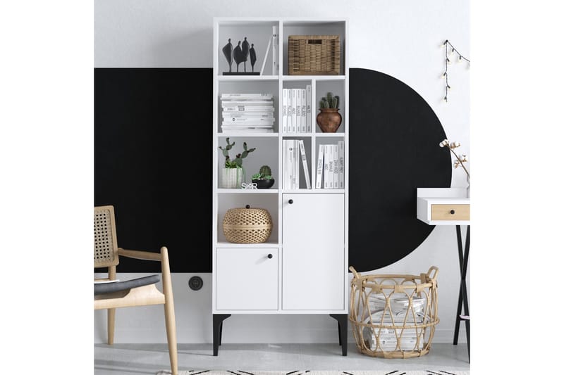Desgrar Bokhylla 60x175 cm - Vit - Förvaring - Hylla - Bokhylla