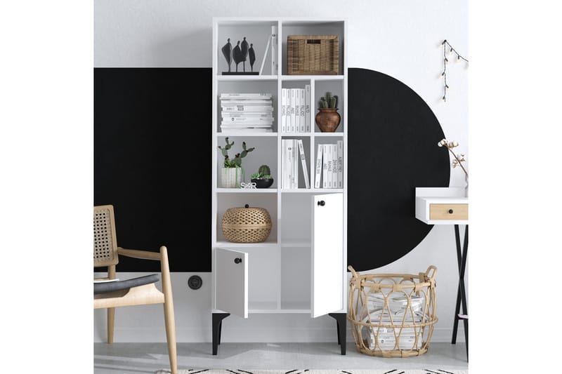Desgrar Bokhylla 60x175 cm - Vit - Förvaring - Hylla - Bokhylla
