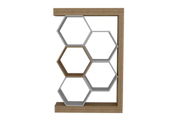 Desgrar Bokhylla 90x140 cm i Ek - Vit - Förvaring - Hylla - Bokhylla