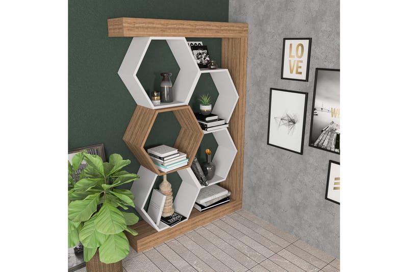 Desgrar Bokhylla 90x140 cm - Vit - Förvaring - Hylla - Bokhylla