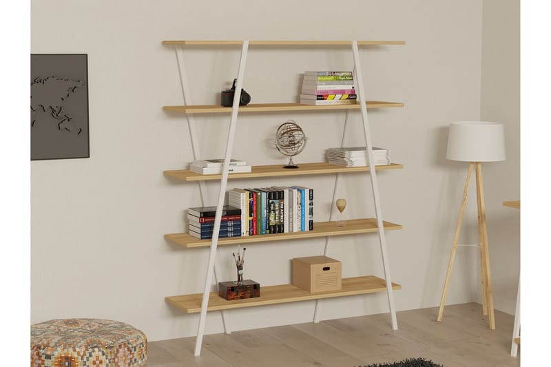 Dobra Bokhylla 120 cm - Vit - Förvaring - Hylla - Bokhylla
