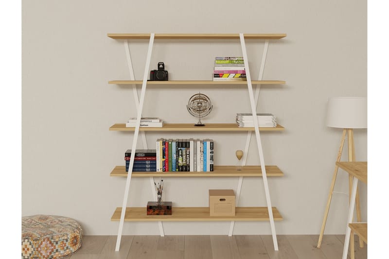 Dobra Bokhylla 120 cm - Vit - Förvaring - Hylla - Bokhylla