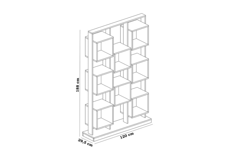 Edwars Bokhylla - Vit/Svart - Förvaring - Hylla - Bokhylla