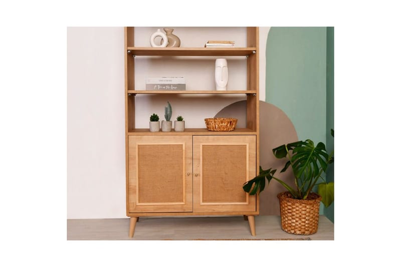 Bokhylla Elili Ek - Brun - Förvaring - Hylla - Bokhylla