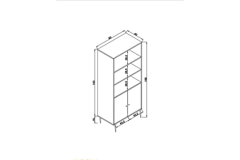 Bokhylla Elili Ek - Brun - Förvaring - Hylla - Bokhylla