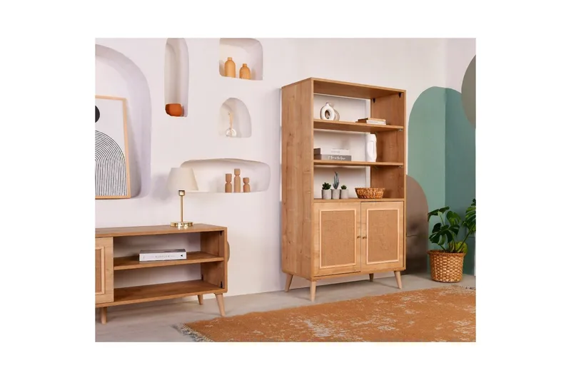 Bokhylla Elili Ek - Brun - Förvaring - Hylla - Bokhylla