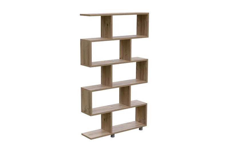Elrasmo Bokhylla 156x20 cm 5 Hyllor, Natur