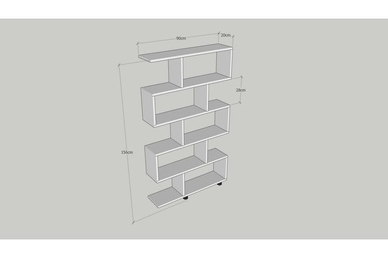 Elrasmo Bokhylla - Vit - Förvaring - Hylla - Bokhylla