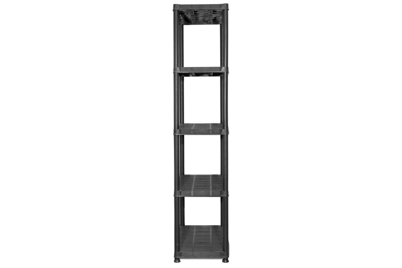 Förvaringshylla 5 hyllor svart 71x38x170 cm plast - Svart - Förvaring - Hylla - Bokhylla