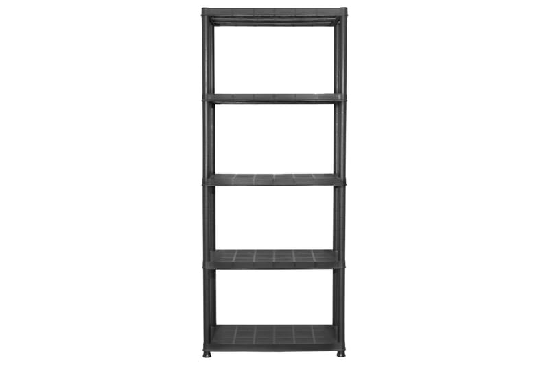 Förvaringshylla 5 hyllor svart 71x38x170 cm plast - Svart - Förvaring - Hylla - Bokhylla