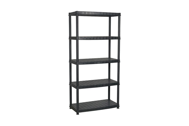 Förvaringshylla 5 hyllor svart 91,5x45,7x185 cm plast - Svart - Förvaring - Hylla - Bokhylla